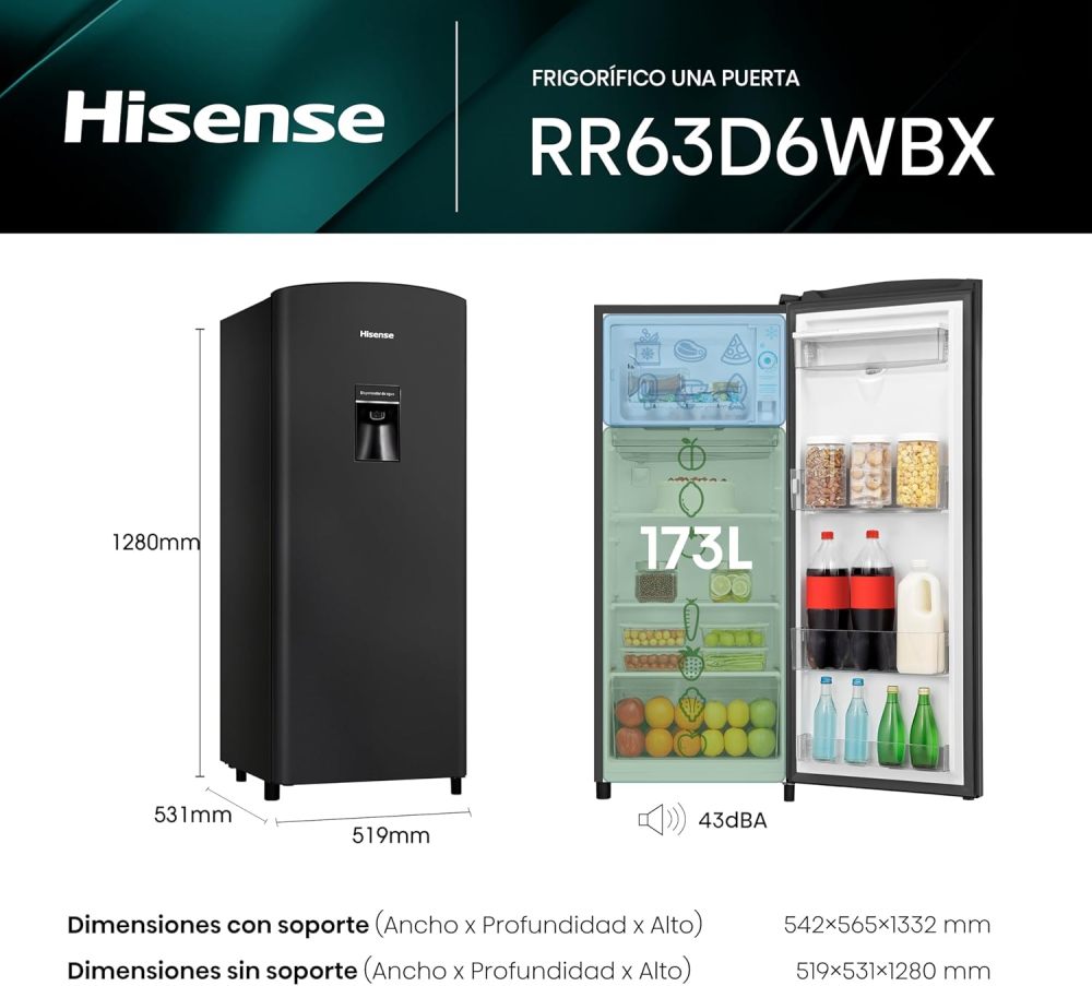 Rebajas por tiempo limitado -RR63D6WBX  6.3 Pies con Dispensador de Agua Negro