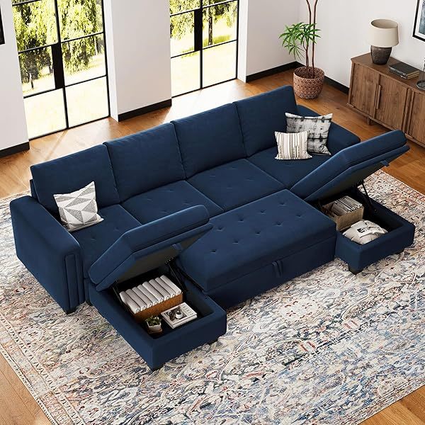 Sofá cama modular seccional con sofá cama extraíble Sofá cama modular de dos plazas