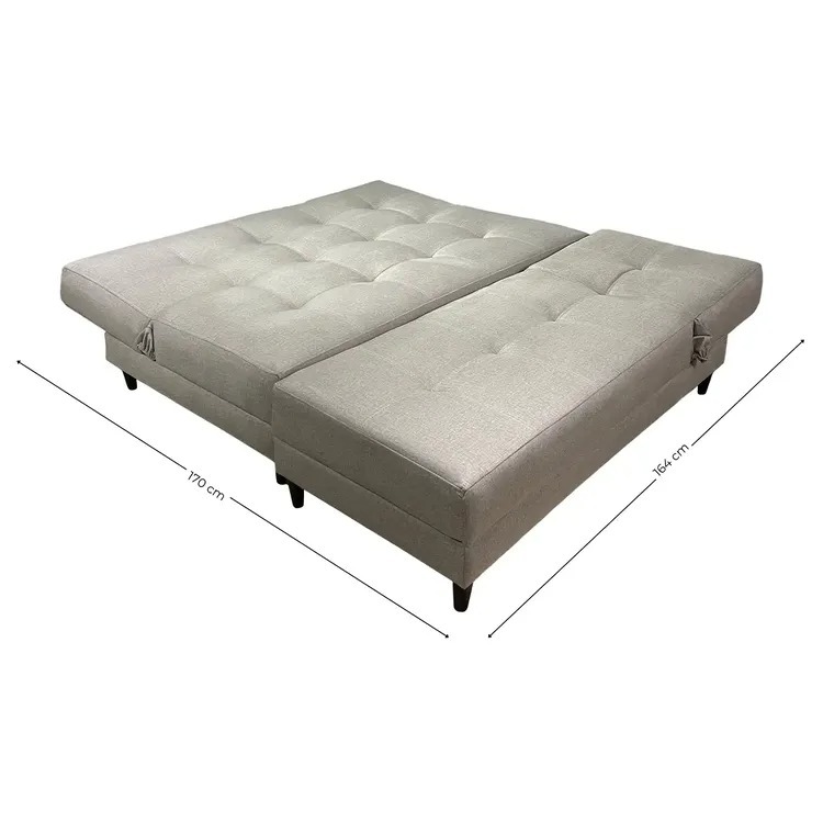 Sofá Esquinero TUKASA Pekín Velvet Gris
