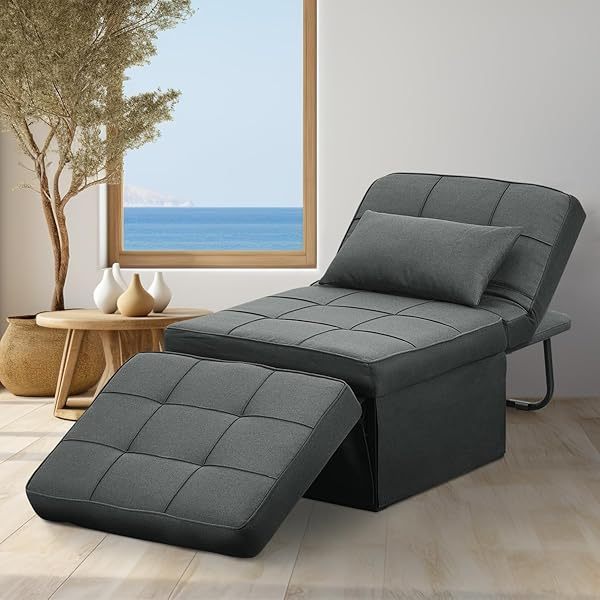 Sofá cama convertible, sillón cama futón multifuncional 4 en 1