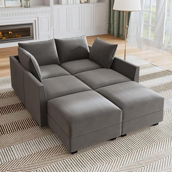 Sofá cama modular seccional con espacio de almacenamiento Sofás cama seccionales de terciopelo
