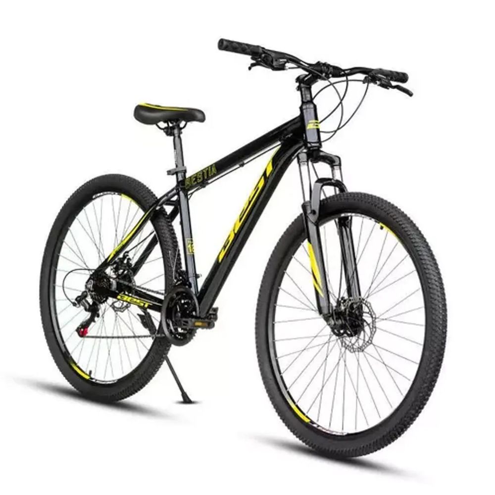 Bicicleta  Aro 29 Aluminio 21V Negro-amarillo