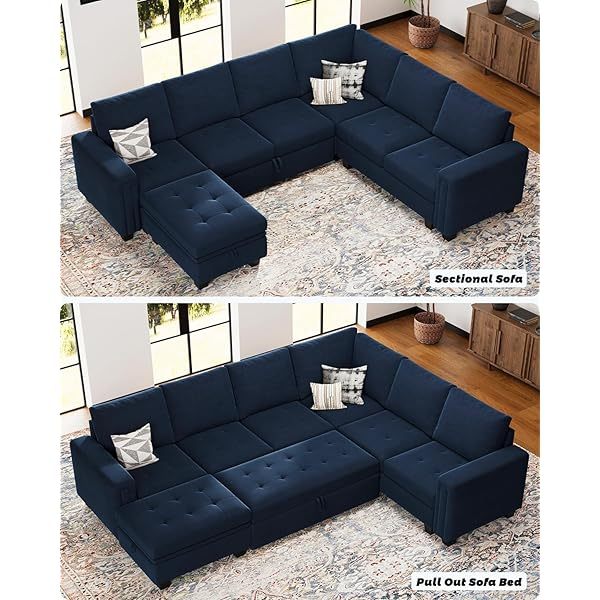 Sofá cama modular seccional con sofá cama extraíble Sofá cama modular de dos plazas