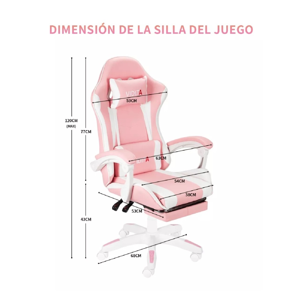 Set Silla Gamer Con Reposapiés y Escritorio Gamer T-RGB 120cm Negro