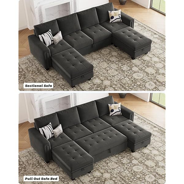 Sofá cama modular seccional con sofá cama extraíble Sofá cama modular de dos plazas