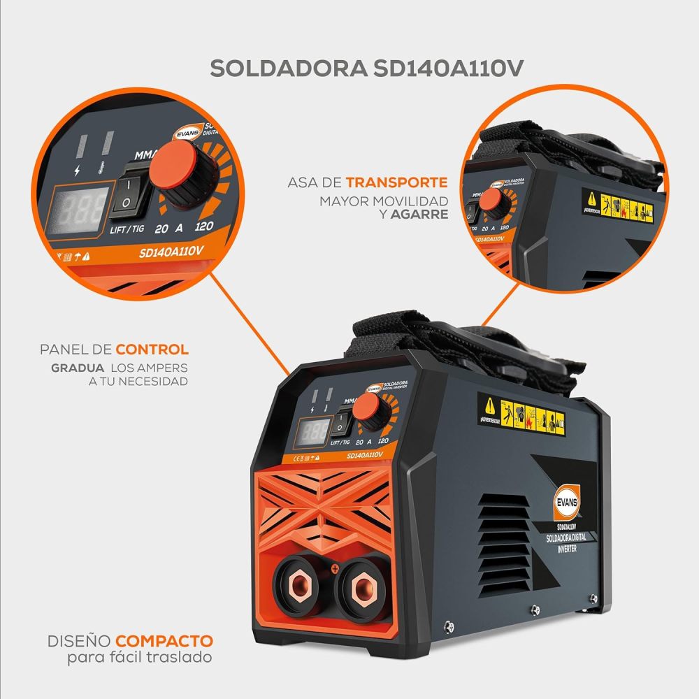 Soldadora digital 140A 110 V