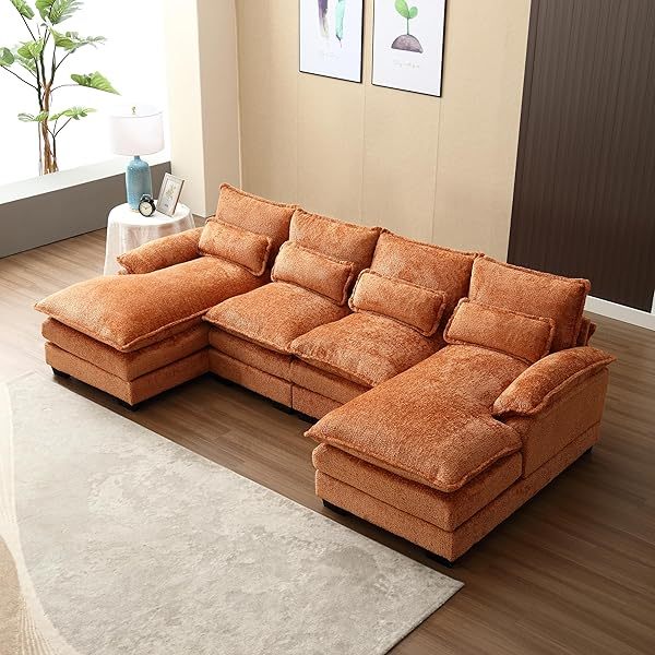 Sofá seccional de 110,6" para sala de estar con chaise longue