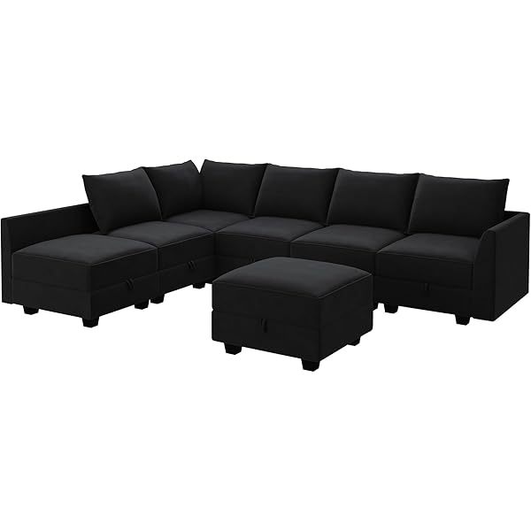 Sofá cama modular seccional con espacio de almacenamiento Sofás cama seccionales de terciopelo