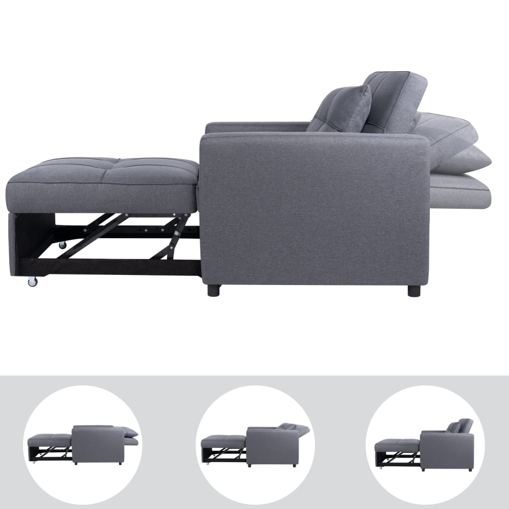 Sillón cama 3 en 1 para adultos, sofá cama extraíble