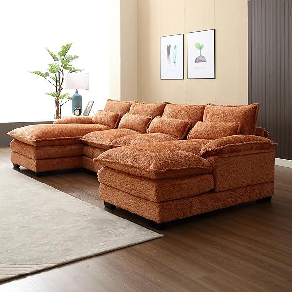 Sofá seccional de 110,6" para sala de estar con chaise longue