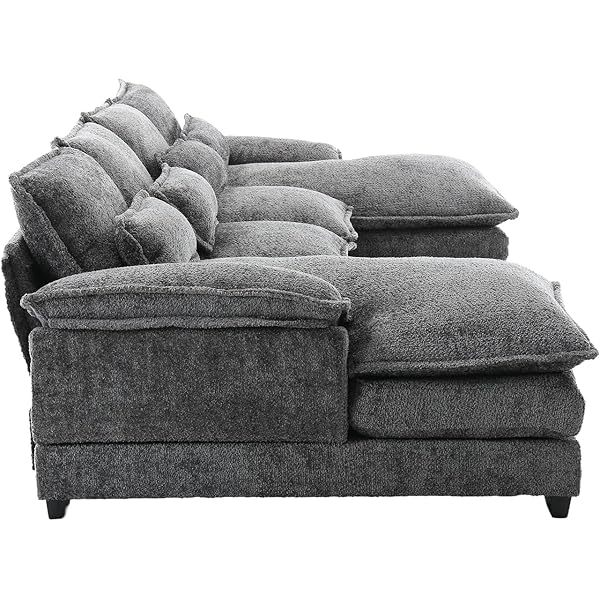 Sofá seccional de 110,6" para sala de estar con chaise longue