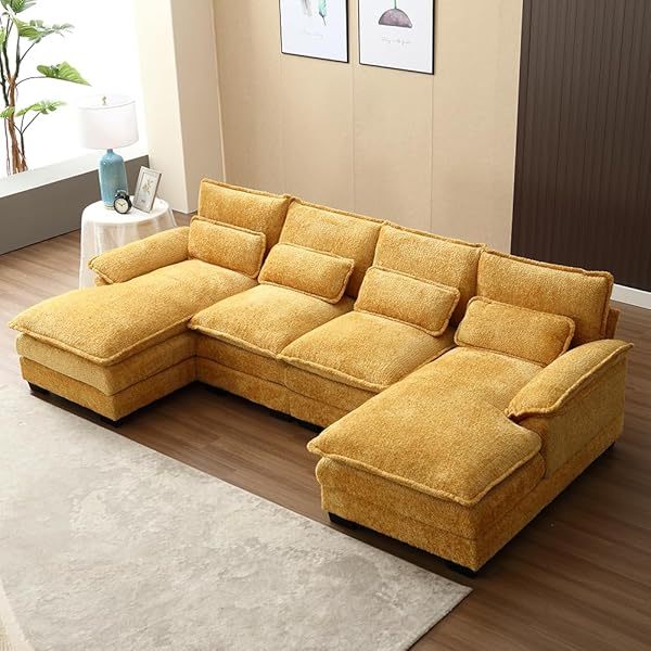 Sofá seccional de 110,6" para sala de estar con chaise longue