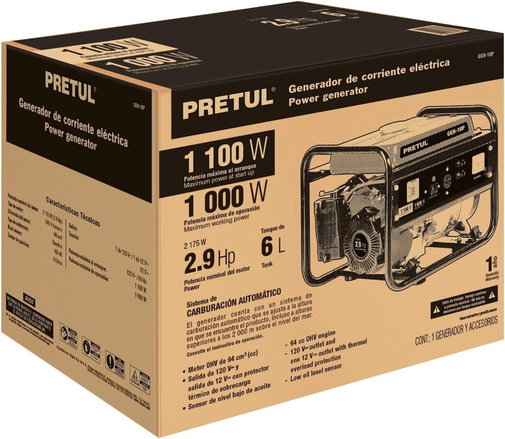 GEN-55P, Generador portátil 6.6 kW motor a gasolina