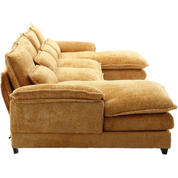 Sofá seccional de 110,6" para sala de estar con chaise longue