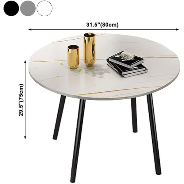 Mesa de comedor de 4 pies, mesa de centro de estilo moderno, mesa de comedor de 31,5 pulgadas, mesa de cocina de piedra simple para el hogar, restaurante, cafetería