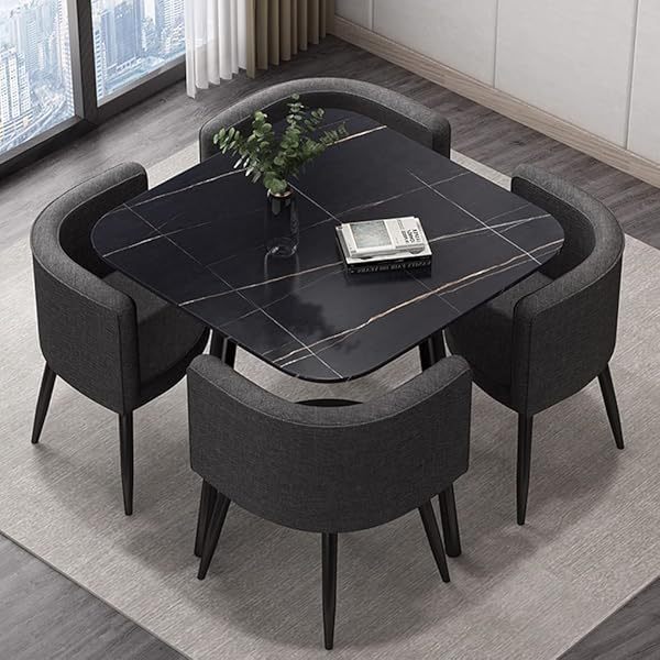 Mesa de comedor de 4 pies, mesa de centro de estilo moderno, mesa de comedor de 31,5 pulgadas, mesa de cocina de piedra simple para el hogar, restaurante, cafetería