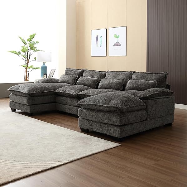 Sofá seccional de 110,6" para sala de estar con chaise longue