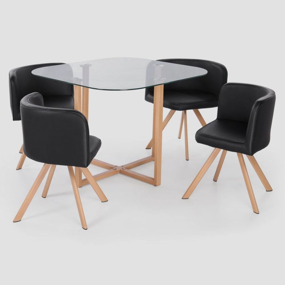 Juego de Comedor Ahorra Espacio 4 Sillas