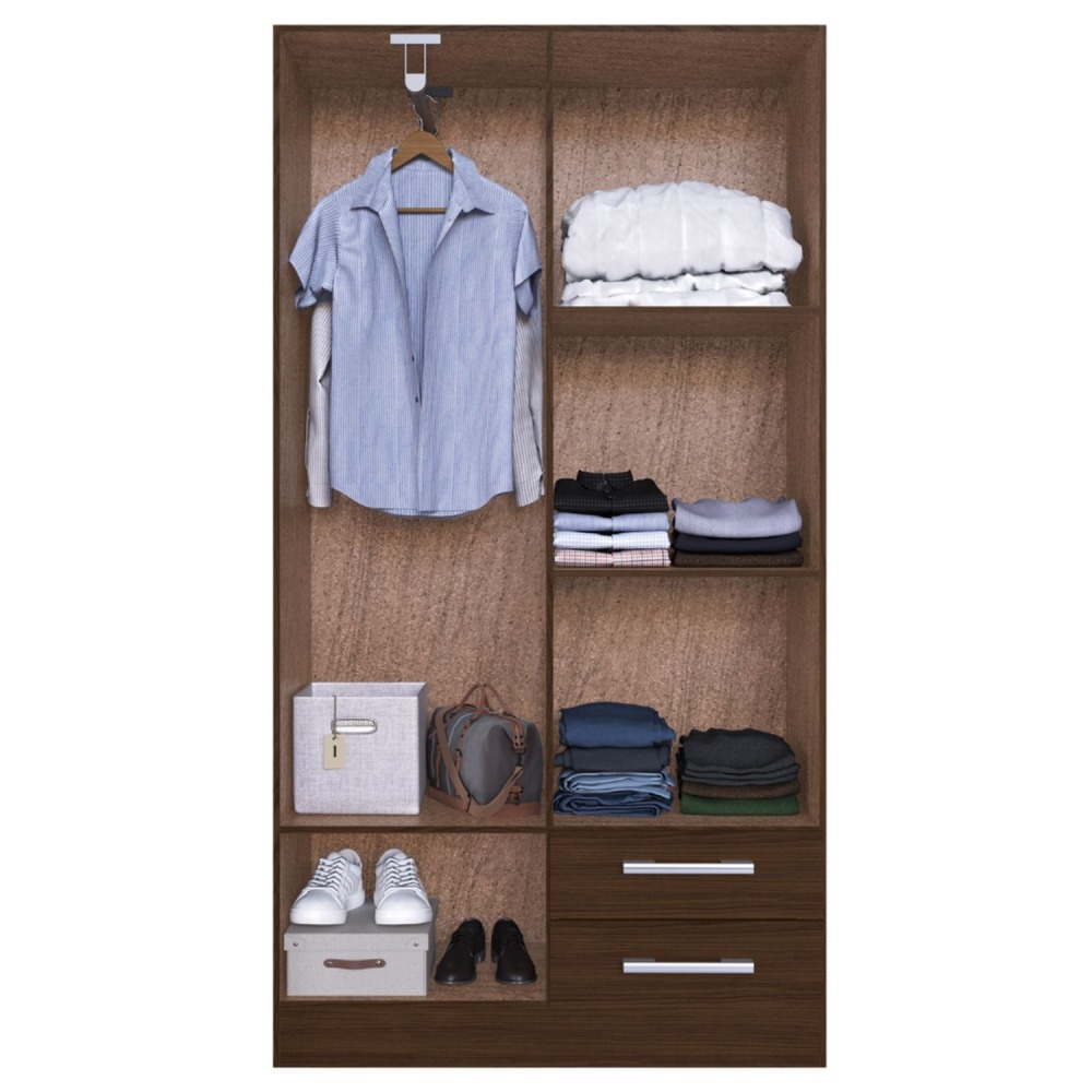 COMBO CLOSET 6P + CLOSET 4P CACAO B6242