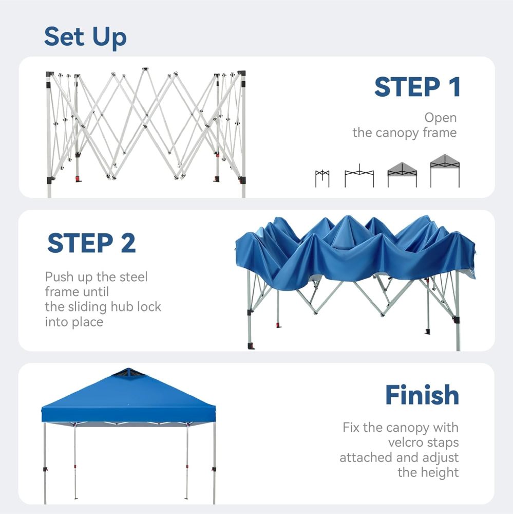 PHI VILLA - Toldo parasol con bloqueo UV de 4 x 4 m con kits de herramientas, pantalla de cenador para patio al aire libre, eventos de jardín, marrón