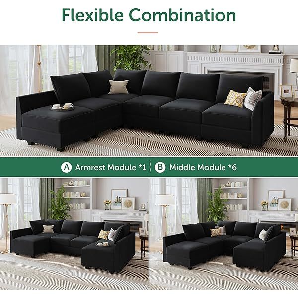 Sofá cama modular seccional con espacio de almacenamiento Sofás cama seccionales de terciopelo