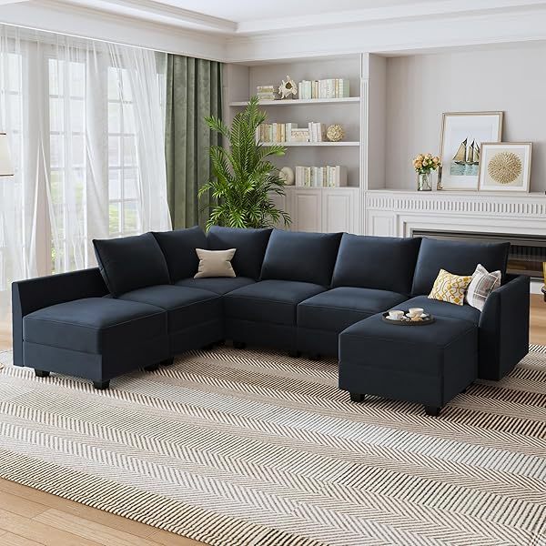 Sofá cama modular seccional con espacio de almacenamiento Sofás cama seccionales de terciopelo