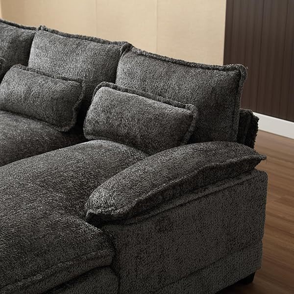 Sofá seccional de 110,6" para sala de estar con chaise longue