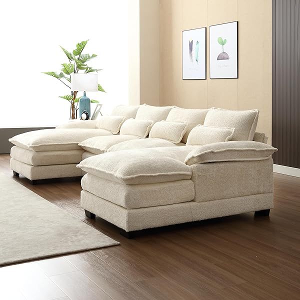 Sofá seccional de 110,6" para sala de estar con chaise longue