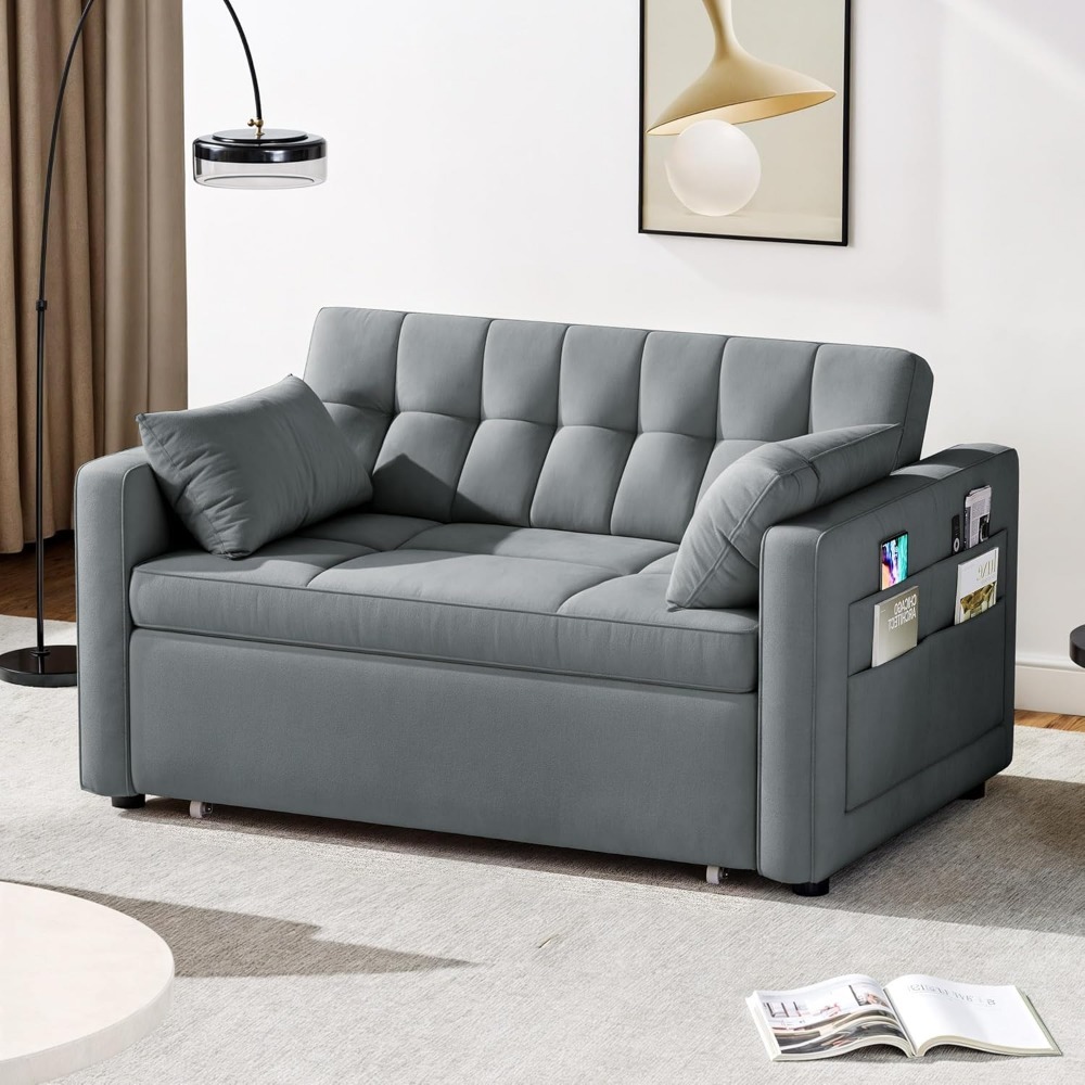 Sofá cama de 55 pulgadas, sofá cama convertible, sofá cama combinado 3 en 1