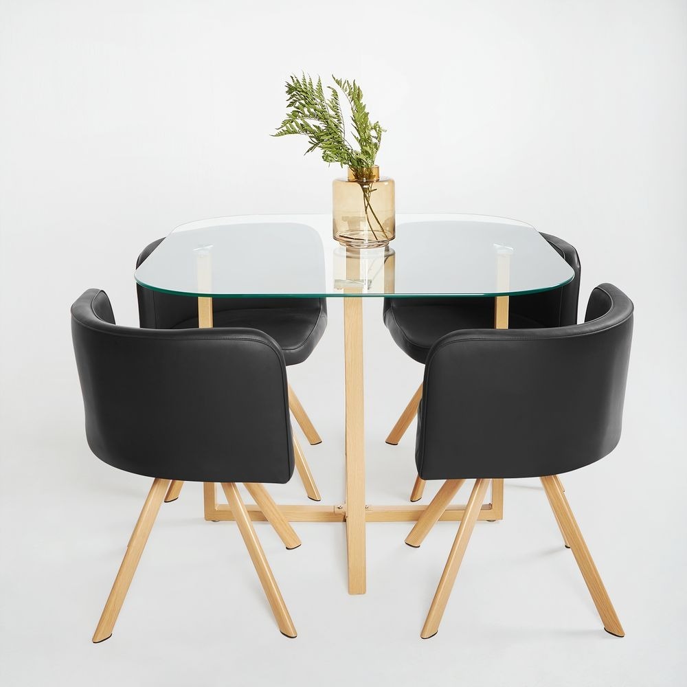 Juego de Comedor Ahorra Espacio 4 Sillas