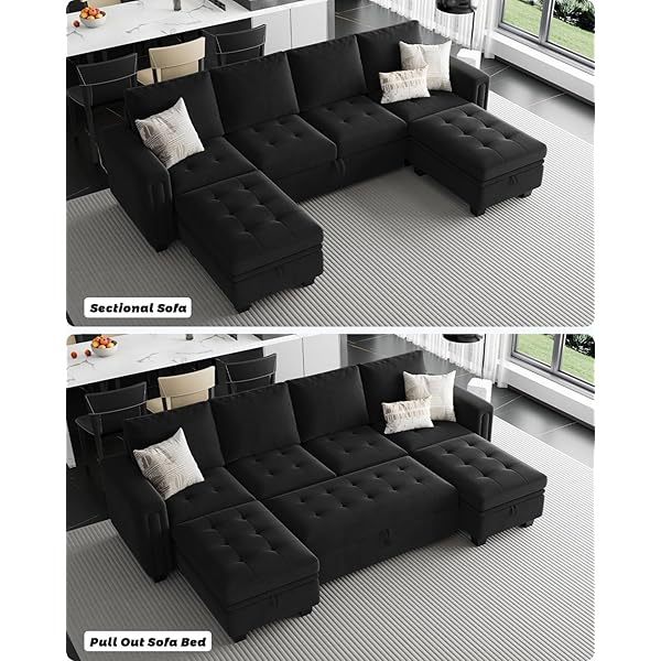 Sofá cama modular seccional con sofá cama extraíble Sofá cama modular de dos plazas