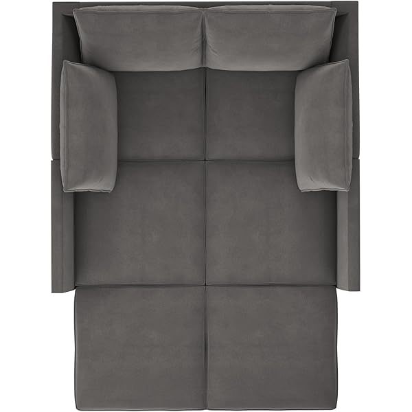 Sofá cama modular seccional con espacio de almacenamiento Sofás cama seccionales de terciopelo