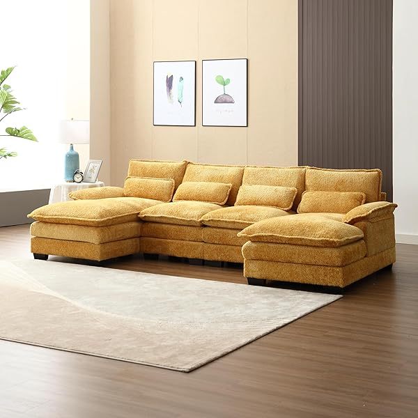Sofá seccional de 110,6" para sala de estar con chaise longue