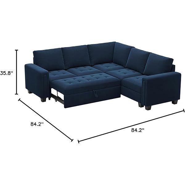 Sofá cama modular seccional con sofá cama extraíble Sofá cama modular de dos plazas