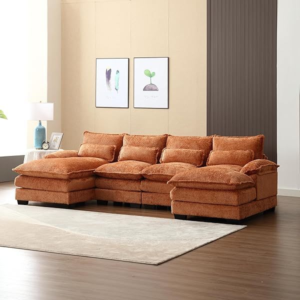 Sofá seccional de 110,6" para sala de estar con chaise longue
