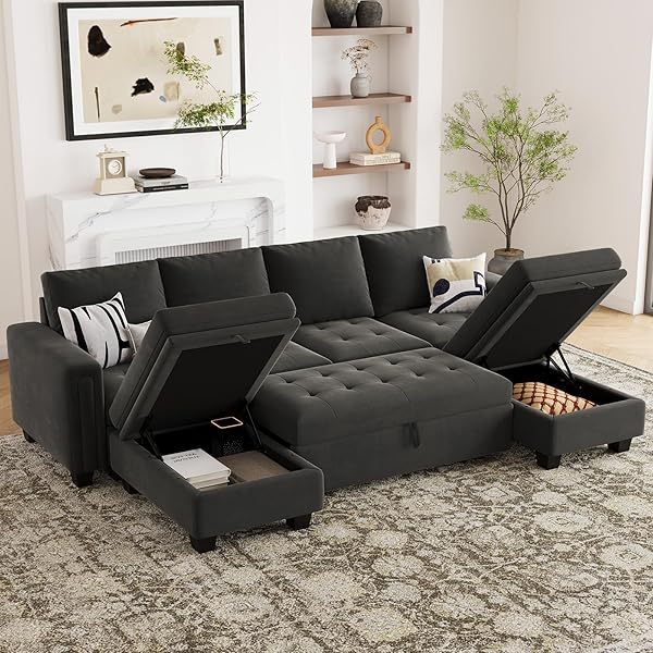 Sofá cama modular seccional con sofá cama extraíble Sofá cama modular de dos plazas