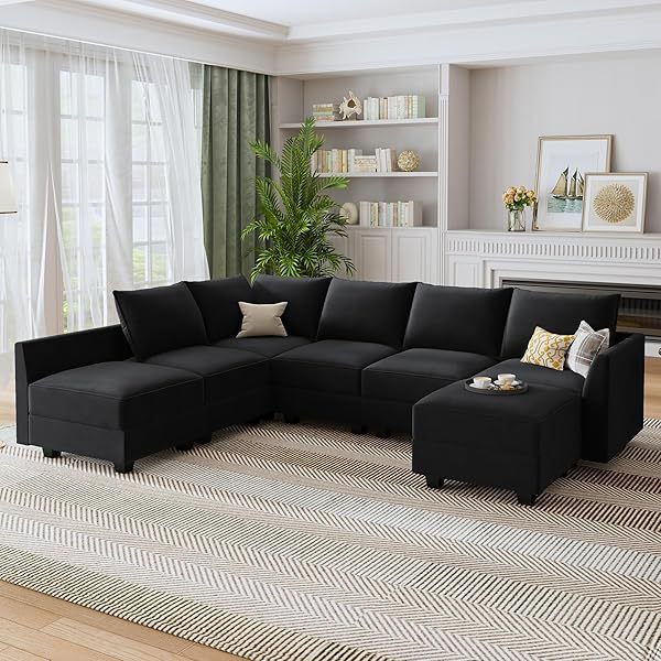 Sofá cama modular seccional con espacio de almacenamiento Sofás cama seccionales de terciopelo