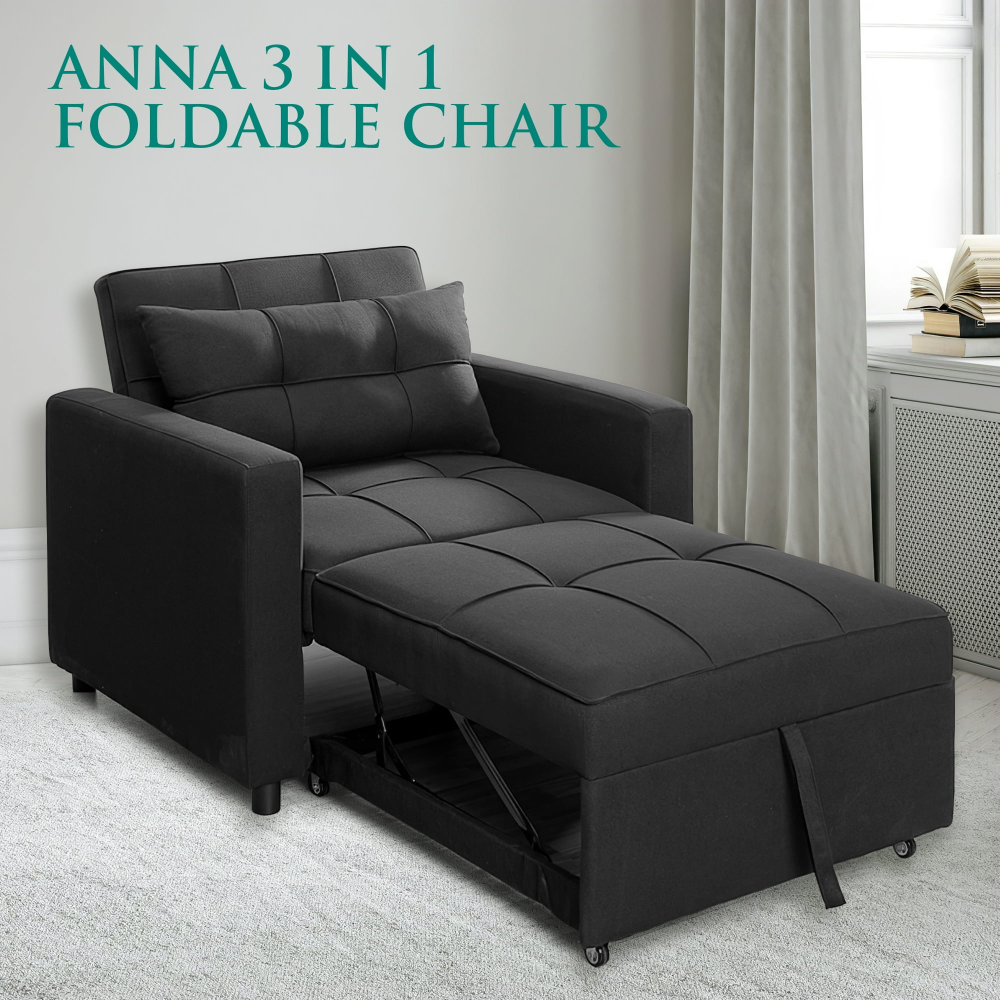 Sillón cama 3 en 1 para adultos, sofá cama extraíble