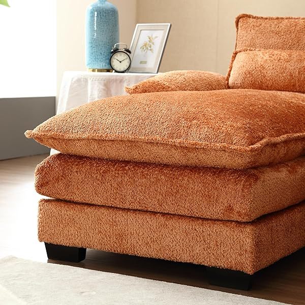 Sofá seccional de 110,6" para sala de estar con chaise longue