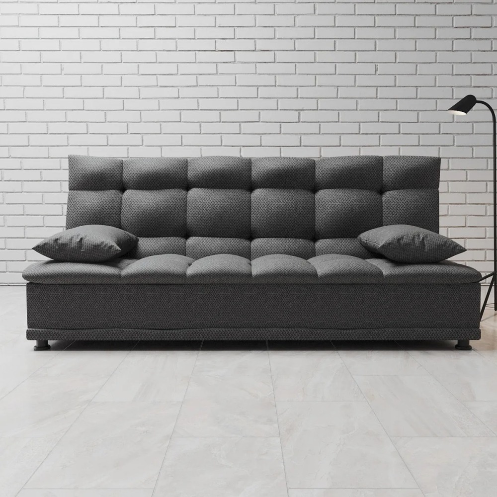Sofá Cama Reclinable Lase Color Gris Oscuro Sillón Para Sala Moderna Rio Tela Oslo Confort Para Descansar Ver Tv O Recibir Visitas