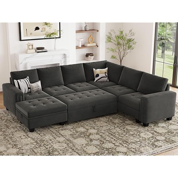 Sofá cama modular seccional con sofá cama extraíble Sofá cama modular de dos plazas