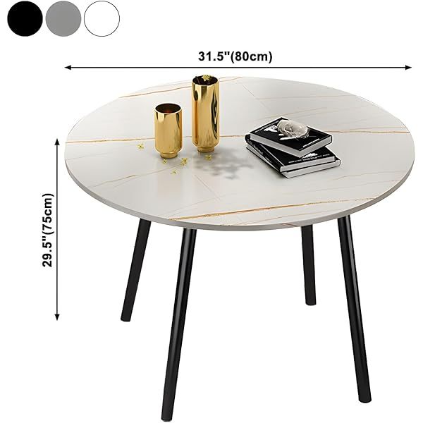 Mesa de comedor de 4 pies, mesa de centro de estilo moderno, mesa de comedor de 31,5 pulgadas, mesa de cocina de piedra simple para el hogar, restaurante, cafetería