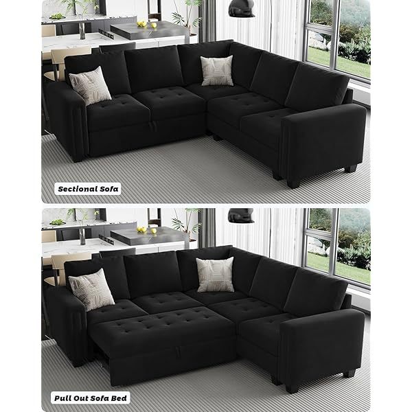 Sofá cama modular seccional con sofá cama extraíble Sofá cama modular de dos plazas