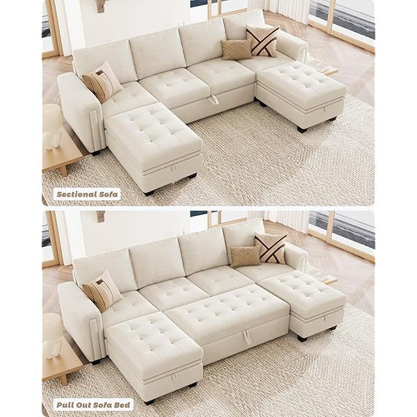 Sofá cama modular seccional con sofá cama extraíble Sofá cama modular de dos plazas