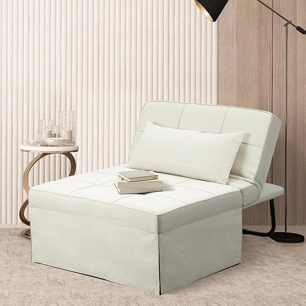 Sofá cama convertible, sillón cama futón multifuncional 4 en 1