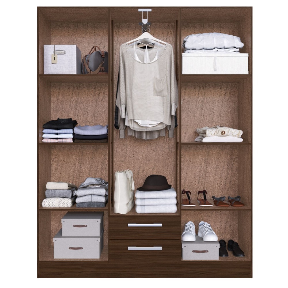 COMBO CLOSET 6P + CLOSET 4P CACAO B6242