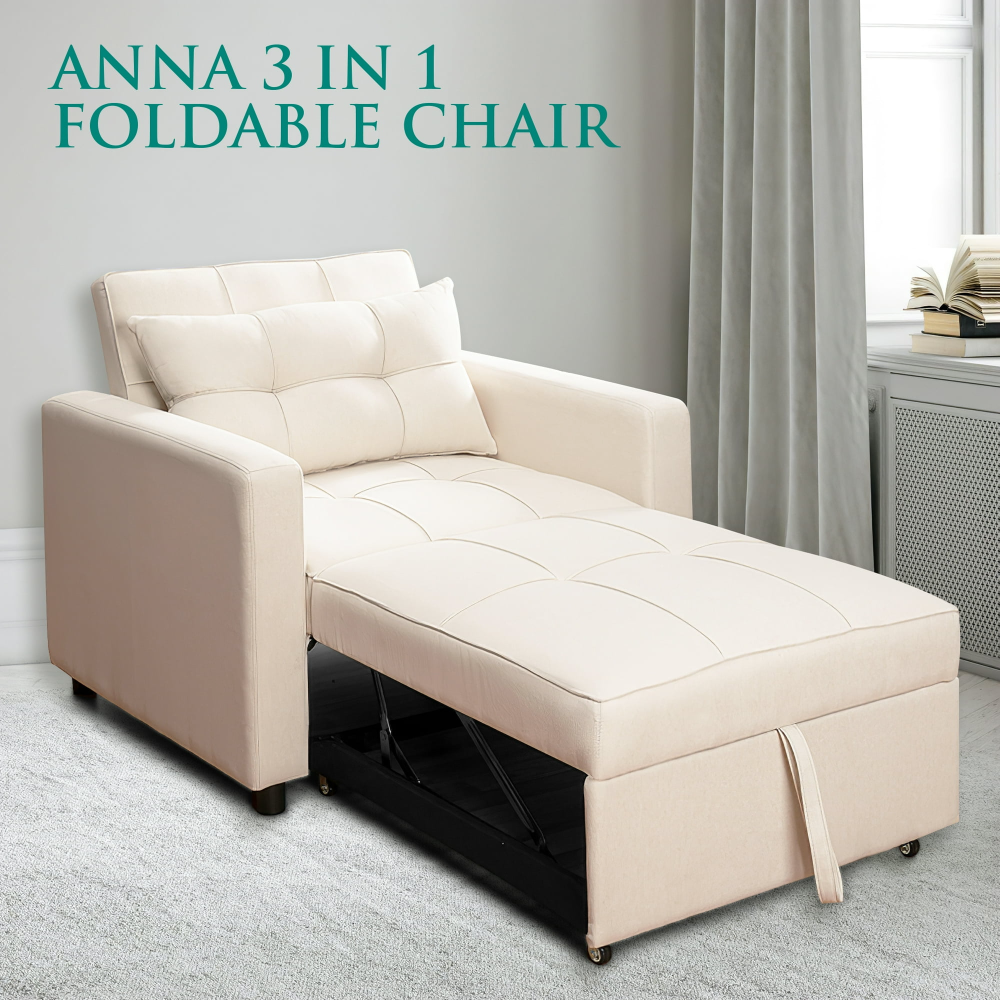 Sillón cama 3 en 1 para adultos, sofá cama extraíble