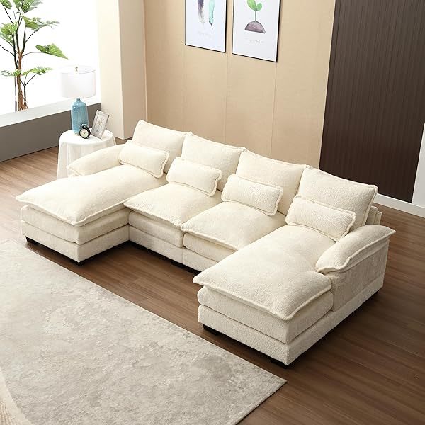 Sofá seccional de 110,6" para sala de estar con chaise longue