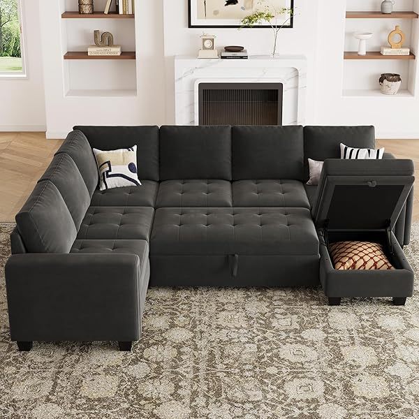 Sofá cama modular seccional con sofá cama extraíble Sofá cama modular de dos plazas