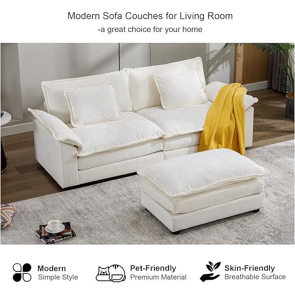 Sofás seccionales modernos de 85,8" para sala de estar